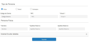 Registro de cliente