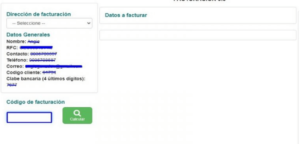 Ticket de facturación 