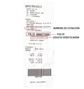 Ticket de gasolina servifacil