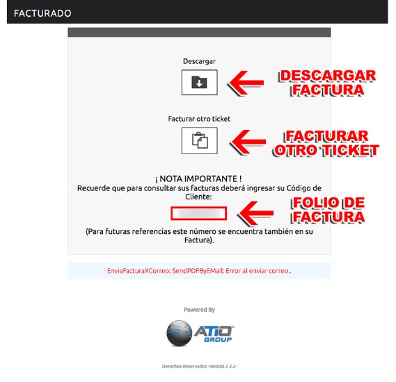 descarga de factura en sistema gaso mex