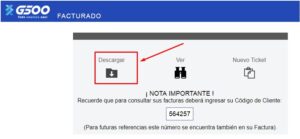 g500 factura descargar